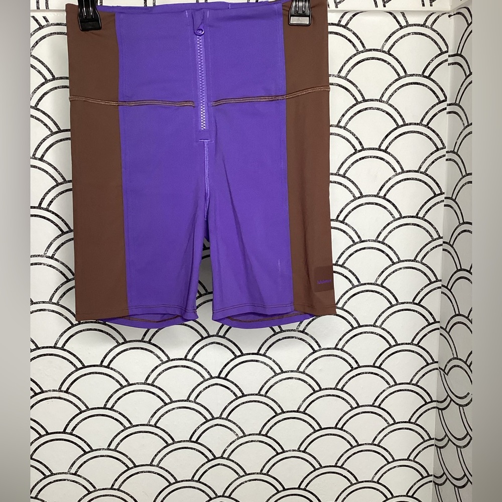 Lululemon Purple and Brown Women's Bike Shorts